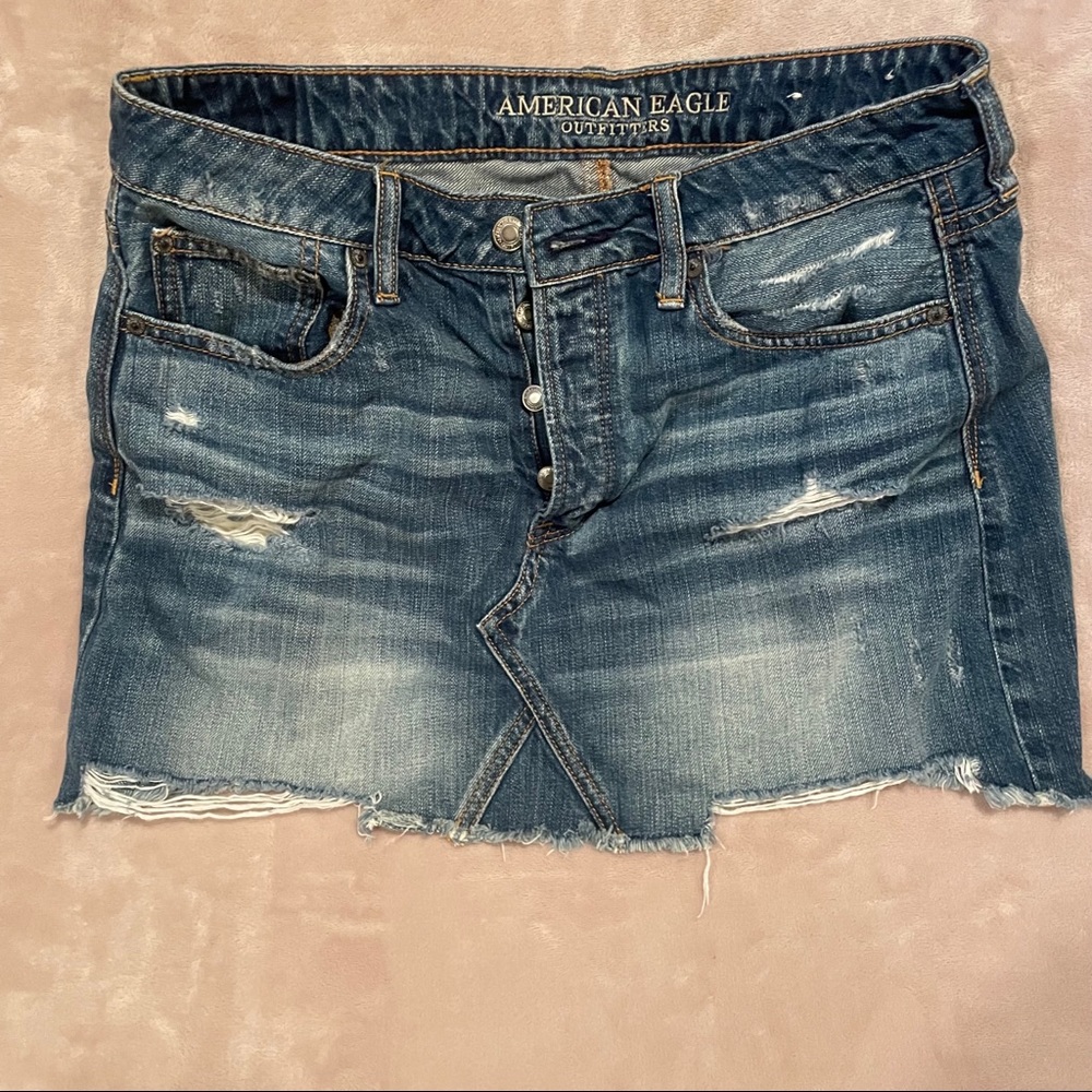 American eagle jean skirt